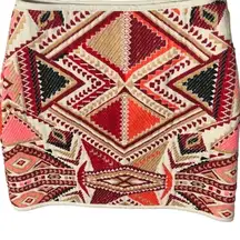 Topshop cottage tapestry mini skirt size 2 boho hippie festival