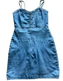 Blue Steel Mini Denim Dress Women’s Size P (Small)