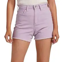 New  Co High Rise Stretch Corduroy Cutoff Shorts Lavender Size 31