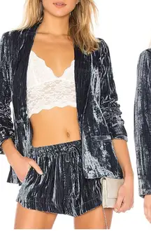 Majorelle Revolve Velvet Blue Festive Holiday Jacket Blazer Medium M