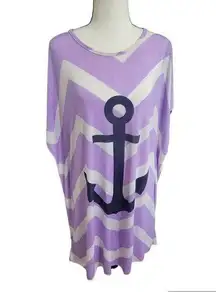 5th love Size M Nautical Anchor Swim Dress Cover Up