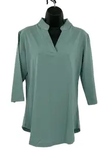 CEASIKERY Women's 3/4 Sleeve V Neck Tops Casual Tunic Blouse Loose Shirt‎ NWT