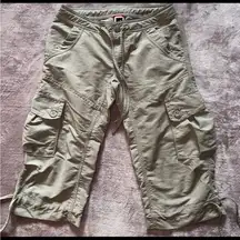 The North Face  Womens Cropped Cargo Hiking Outdoor Nylon Pants Khaki Beige Sz 4