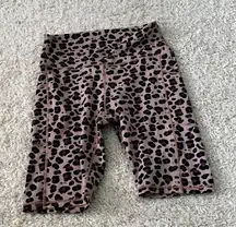 Leopard Print Biker Shorts Size Medium