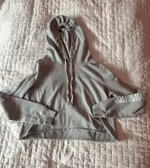 PINK Victoria’s Secret Light Grey Cropped Hoodie Size Small