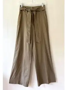 Classiques Entier Sz 2 Trousers Pants Tapered Leg High Rise Pockets Belted