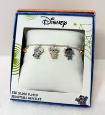 Disney Halloween Lilo‎ & Stitch CHARM BRACELET Fine Silver Plated NEW IN BOX