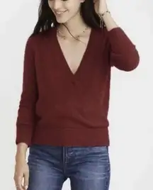 Madewell Wrap-Front Alpaca Merino Wool Blend Yarn Sweater - Size - Medium