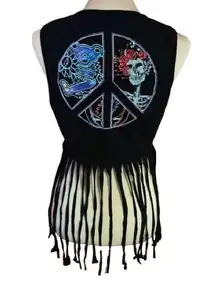 Grateful Dead The Wheel Fringed Vest