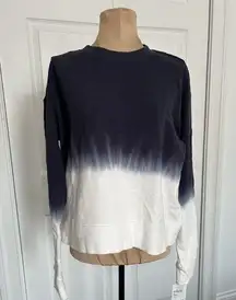 Ten Sixty Sherman Navy Blue Ombre Dip Dye Salute Sweatshirt Terry Cotton Sz M