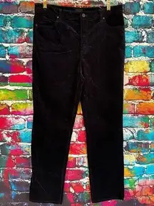 Talbots  Straight Leg Corduroy Black Pants Size 14