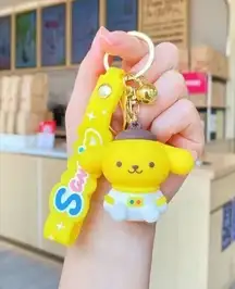 Pompompurin Key Ring My Melody Hello Kitty Cinnamoroll PVC Doll Keychain Kuromi