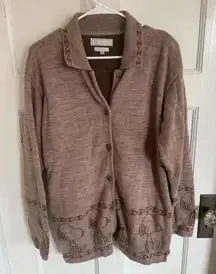 Vintage Peanut Snoopy cardigan sweater by Miss Adventures