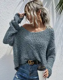 Blue Oversized Sweater 