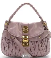 Miu Miu Mughetto Matelasse Lux Leather Coffer Bag