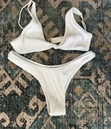 White fox bikini set 