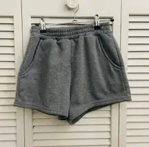 grey sweatshorts