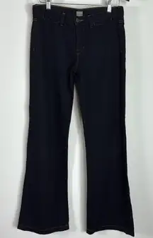 J Brand Women’s Wide Leg Flare Jeans Black W/ Contrasting Stitching‎ Size 27