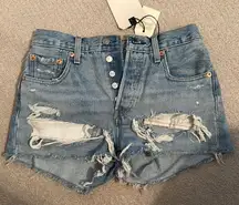 Levi denim shorts 501