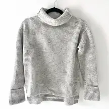 Ann Taylor Light Gray Wool Turtleneck Sweater