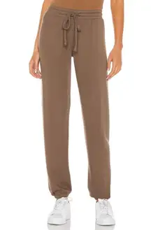 $132 LNA Revolve Waffle Knit Joggers - Taupe Tan - Medium