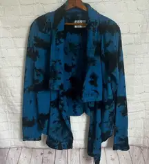 Marc New York blue black tie die performance cardigan sweatshirt Size XL