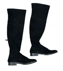Steve Madden Odessa Womens Knee High Zip Up Suede Boots Black Size‎ 7.5 Shoes