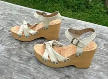 -‎ Korks Women's Dawson Wedge Platform Sandals Off White Size 10