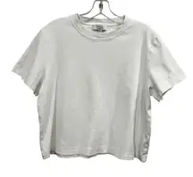 Cos Boxy Fit White T Shirt Size Large Women’s Short Sleeve Crew Neck