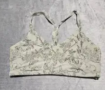 Offline by Aerie XL Real Me Recharge Racerback Sports Bra Green Floral