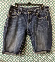 Miss Me women’s Dark Blue Jeans easy Bermuda Shorts size 29