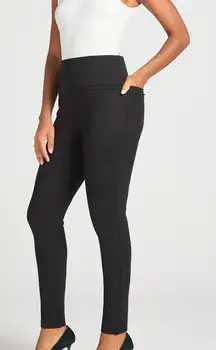Betabrand Black High Rise Crop Legging Pants Petite Medium