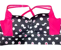 Barbie Black and White Bikini with Vibrant Pink Accents