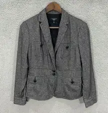 Talbots  womens blazer 8P  pockets wool blend office career corpcore academia