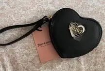 New Black Love Mode Heart Zip Around Pouch
