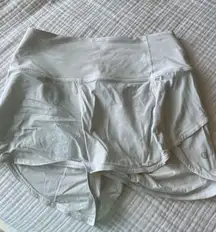 White Lululemon Shorts 2.5" speed up 
