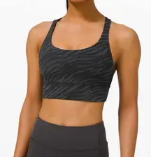 Lululemon Black Le Tigre Longline Energy Sports Bra