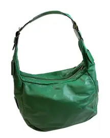 Ralph Lauren Leather Shoulder Bag Hobo Purse‎ Green