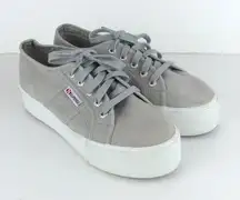 Superga  2790 Platform Sneakers Womens 7US Gray Canvas Cotton Lace Up