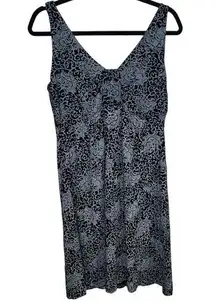 Fresh Produce Gray Black Floral Knee Length Shift Dress Size Medium USA Made