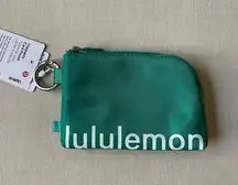 Lululemon Clippable Card Pouch - Maldives Green/Mint Moment