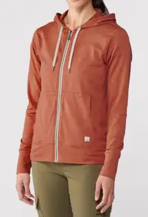 Vuori Women's Halo Performance Hoodie in Cinnamon Heather Large