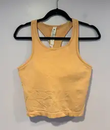 Peach Orange Lululemon Ebb to Street crop tank top