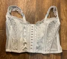 Victoria's‎ Secret Dream Angels White Lace Corset Top Medium Womens Hook Loop