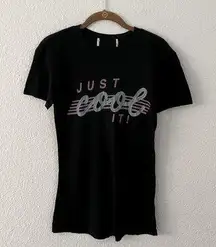 Wildfox  Black T-Shirt “Just Cool It!” Size Small