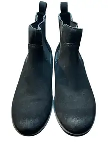 b.o.c‎ Chelsea Boots Womens Size 8 Black Leather Upper Memory Foam Ankle Pull On