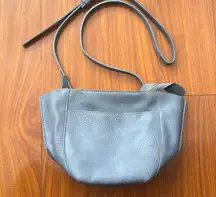Anthropologie Faux Leather Gray Blue Small Shoulder Crossbody Bag