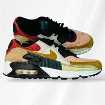 Nike Air Max 90 SE Running Shoes Corduroy Multi Color Size 10USwomen. 8.5USmen