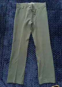 Betabrand Women's Green Straight Leg Dress Pants‎ Mid Rise Size Medium