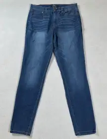 AERO Jeans Womens 10 Reg High Rise Skinny Dark Wash Faded Stretch Slim Denim